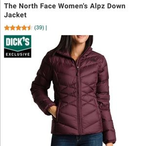 TNF The North Face Alpz Down Jacket in Fig SZ XS (NEW CLASSIC DOWN IS $260)